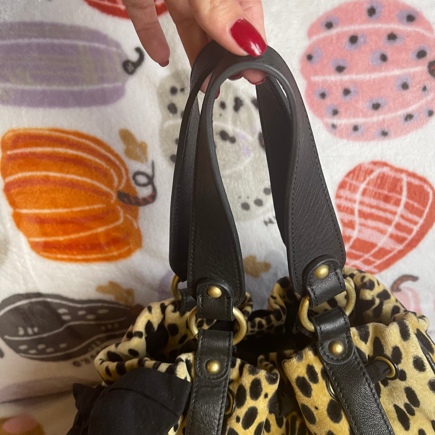 Vintage Juicy Couture 🐆THE Leopard Print Velour Scottie Daydreamer Bag