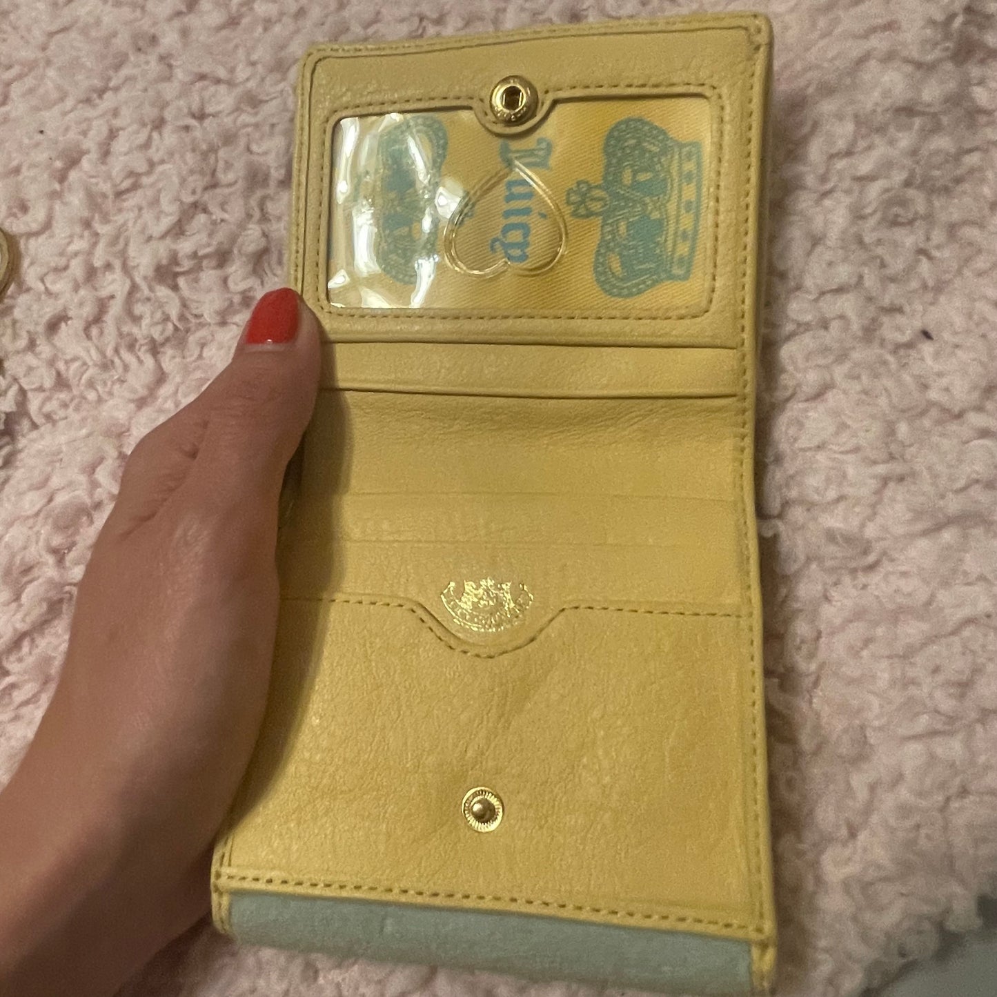 Juicy Couture Vintage Wallet - "Juicy State of Mind" Yellow and Blue