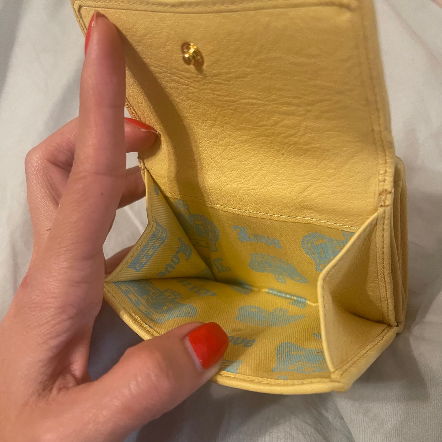 Juicy Couture Vintage Wallet - "Juicy State of Mind" Yellow and Blue