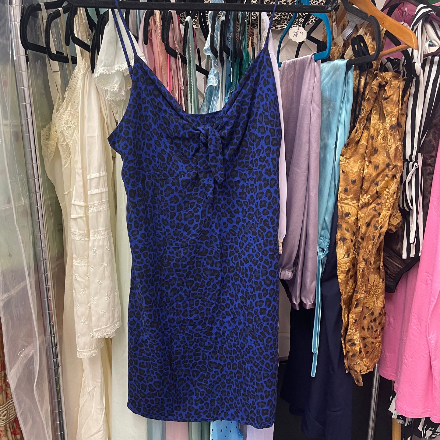 Blue Leopard Sunddress XS