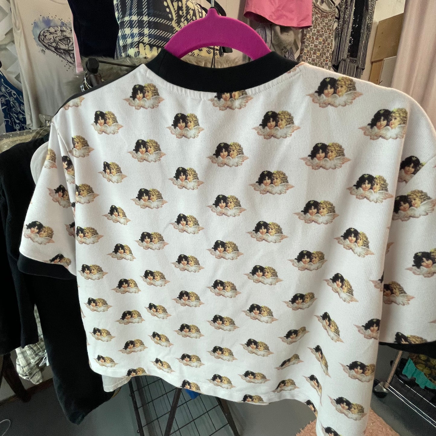 Fiorucci x Adidas Crop Top Angels Allover Print XL