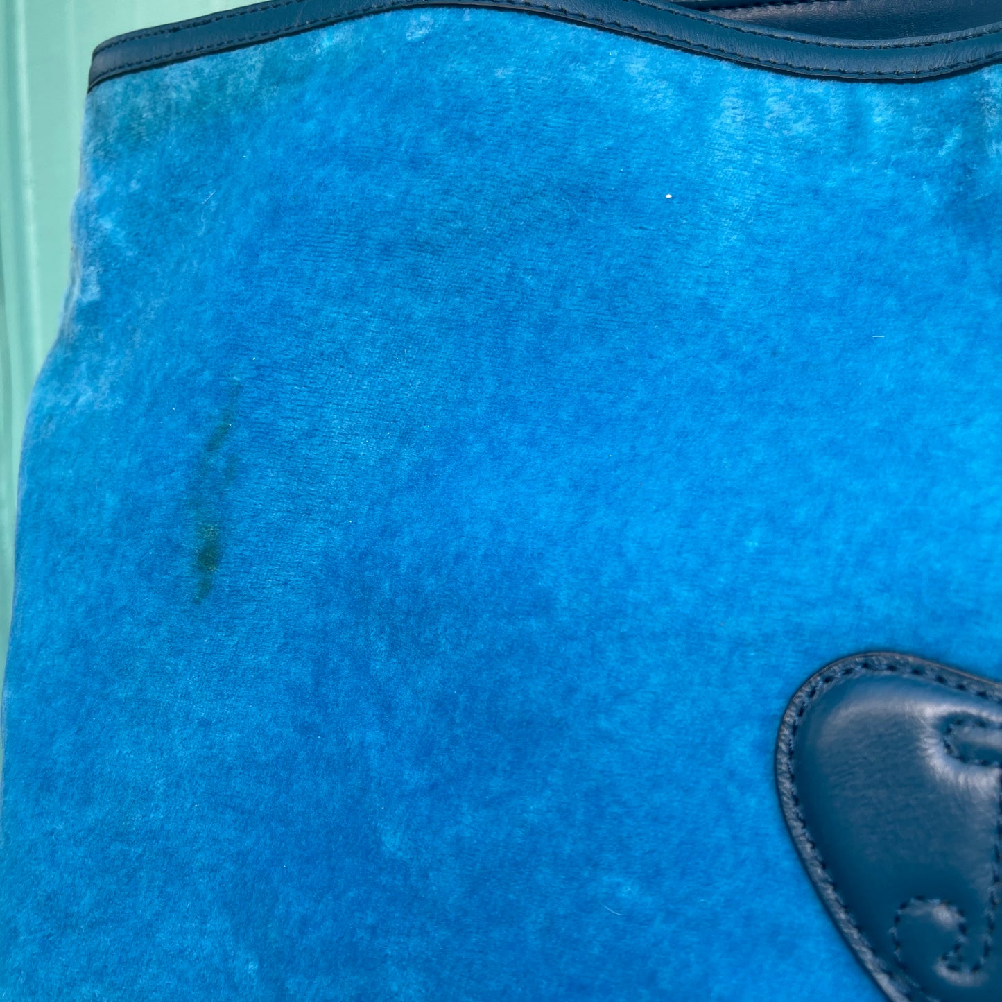 Vintage Juicy Couture Blue Tote Bag Large Rare with Charm