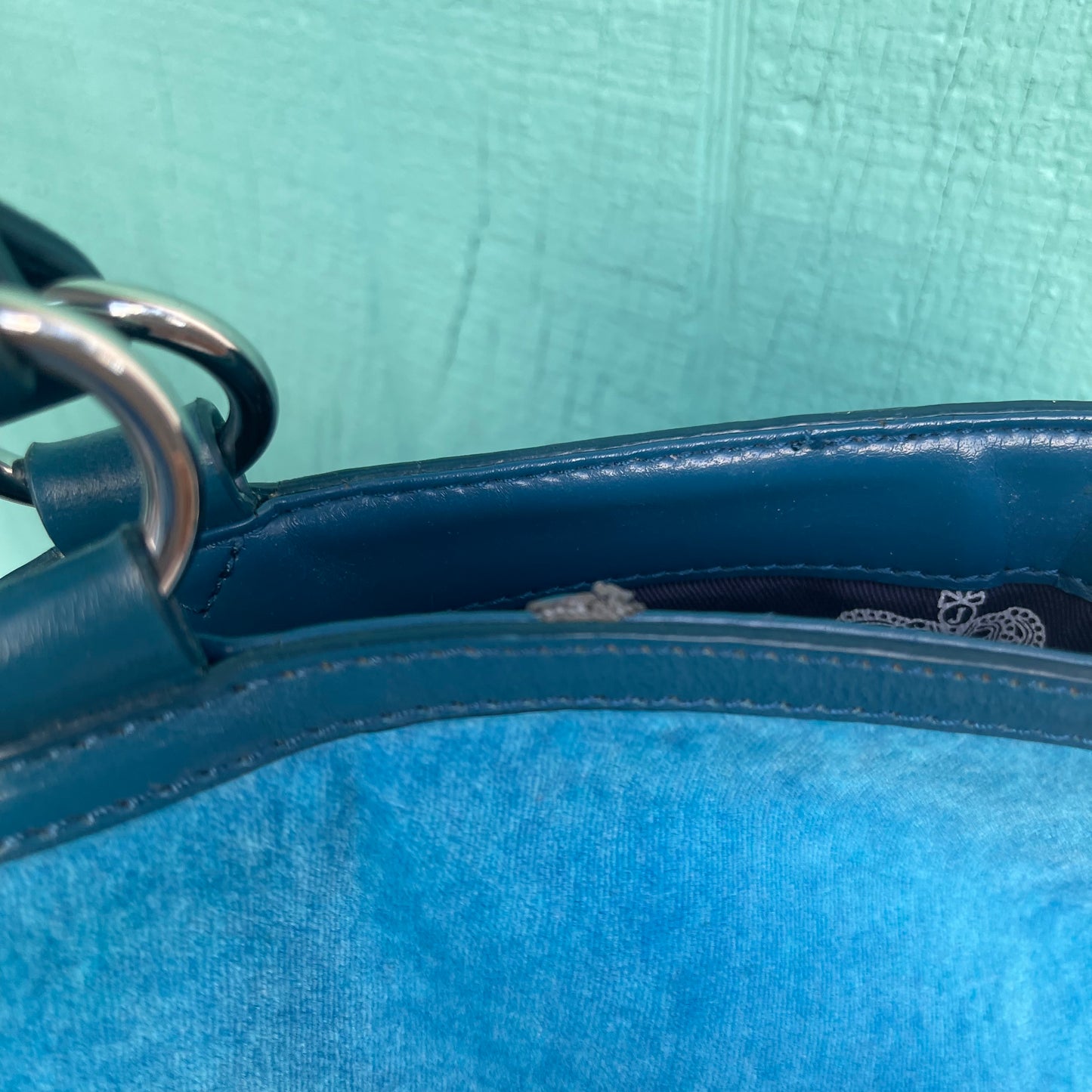 Vintage Juicy Couture Blue Tote Bag Large Rare with Charm