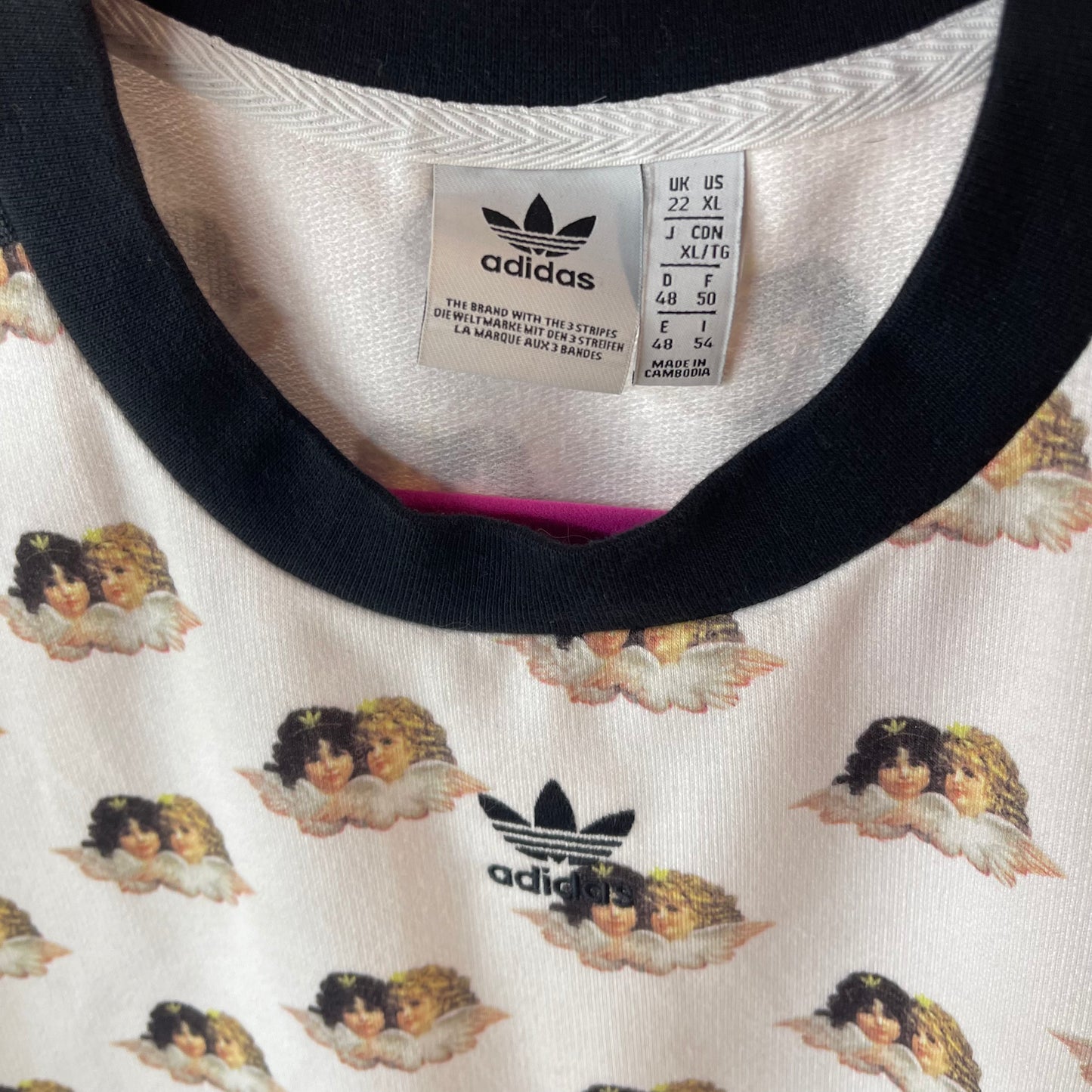 Fiorucci x Adidas Crop Top Angels Allover Print XL