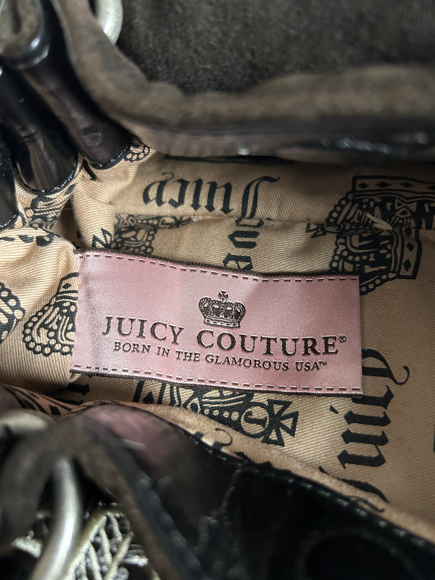 Vintage Juicy Couture Shoulder Bag Baby Fluffy with Juicy Embroidery ✨