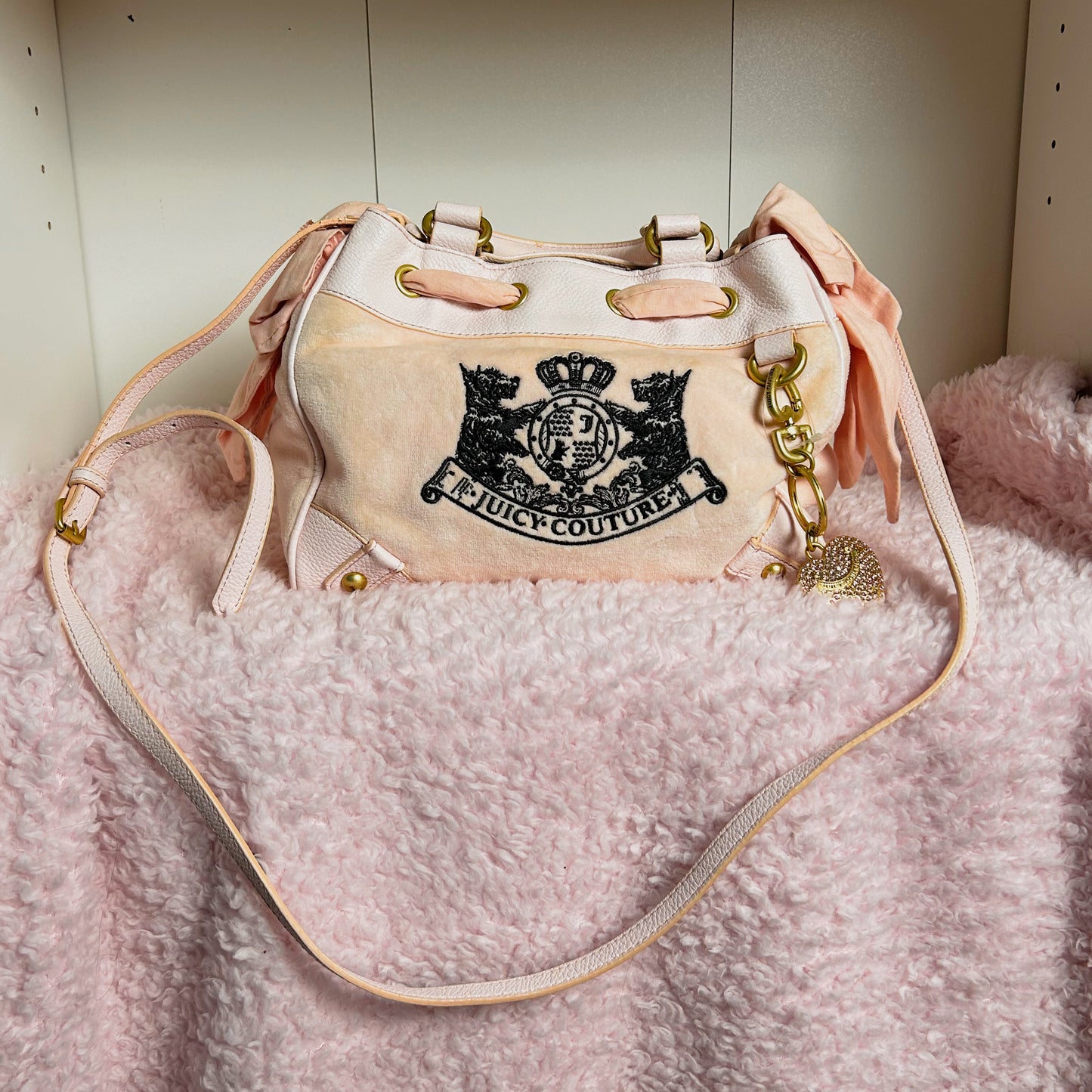 RARE Juicy Couture Vintage Baby Pink Scottie Mini Daydreamer