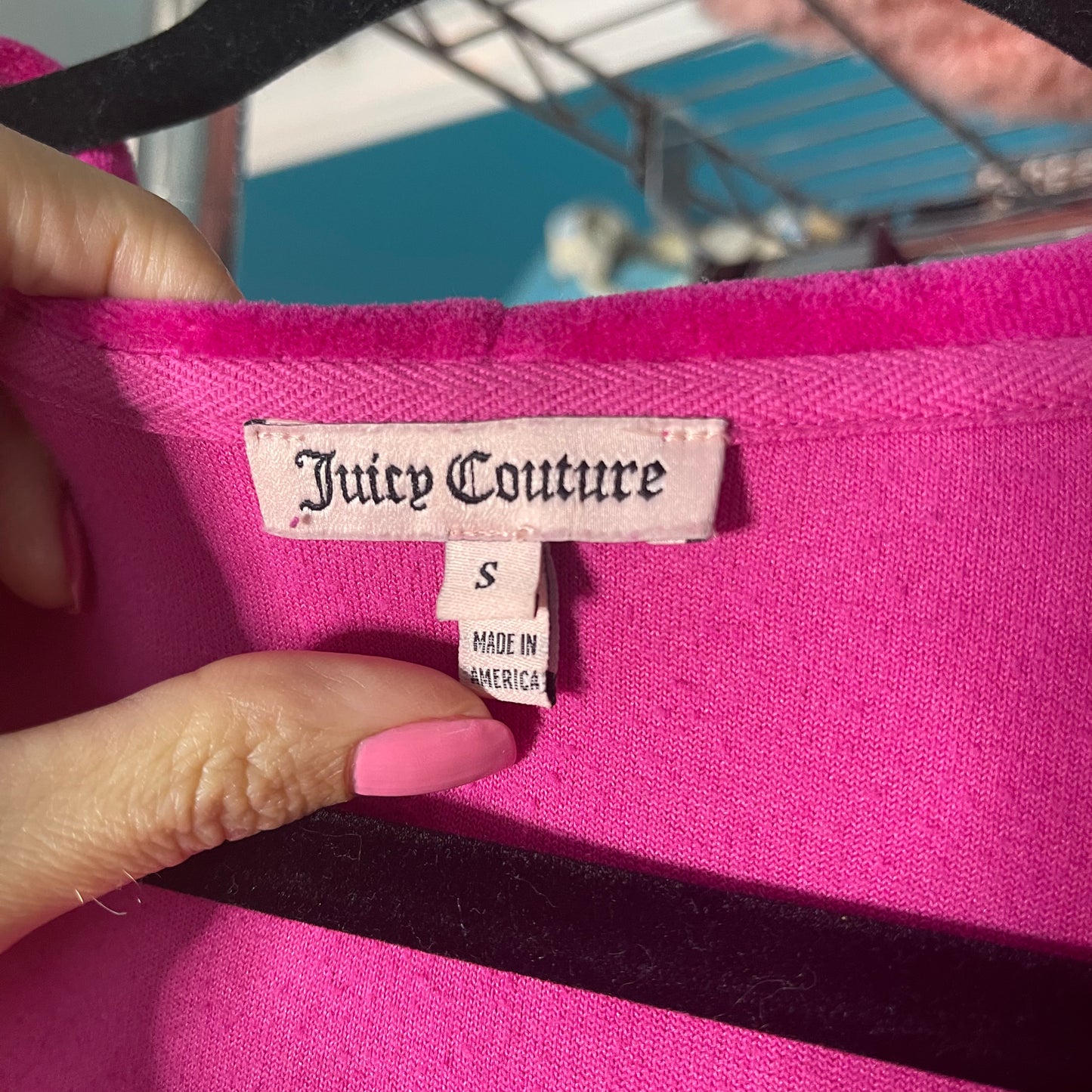 Juicy Couture Pink Hoodie Sweatshirt | Size S