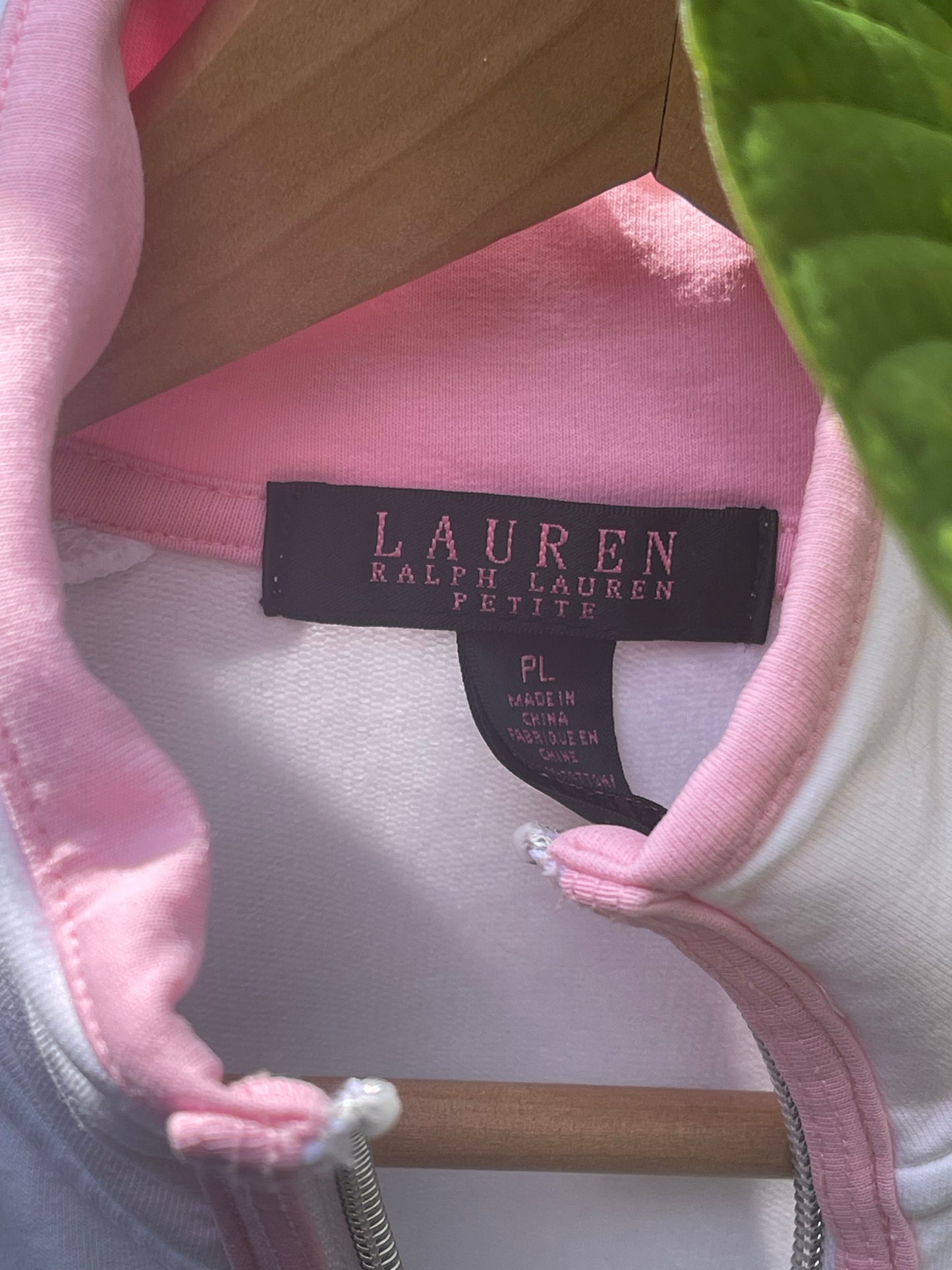 Ralph Lauren 2000s Tracksuit Top Pink + White Preppy Vibez