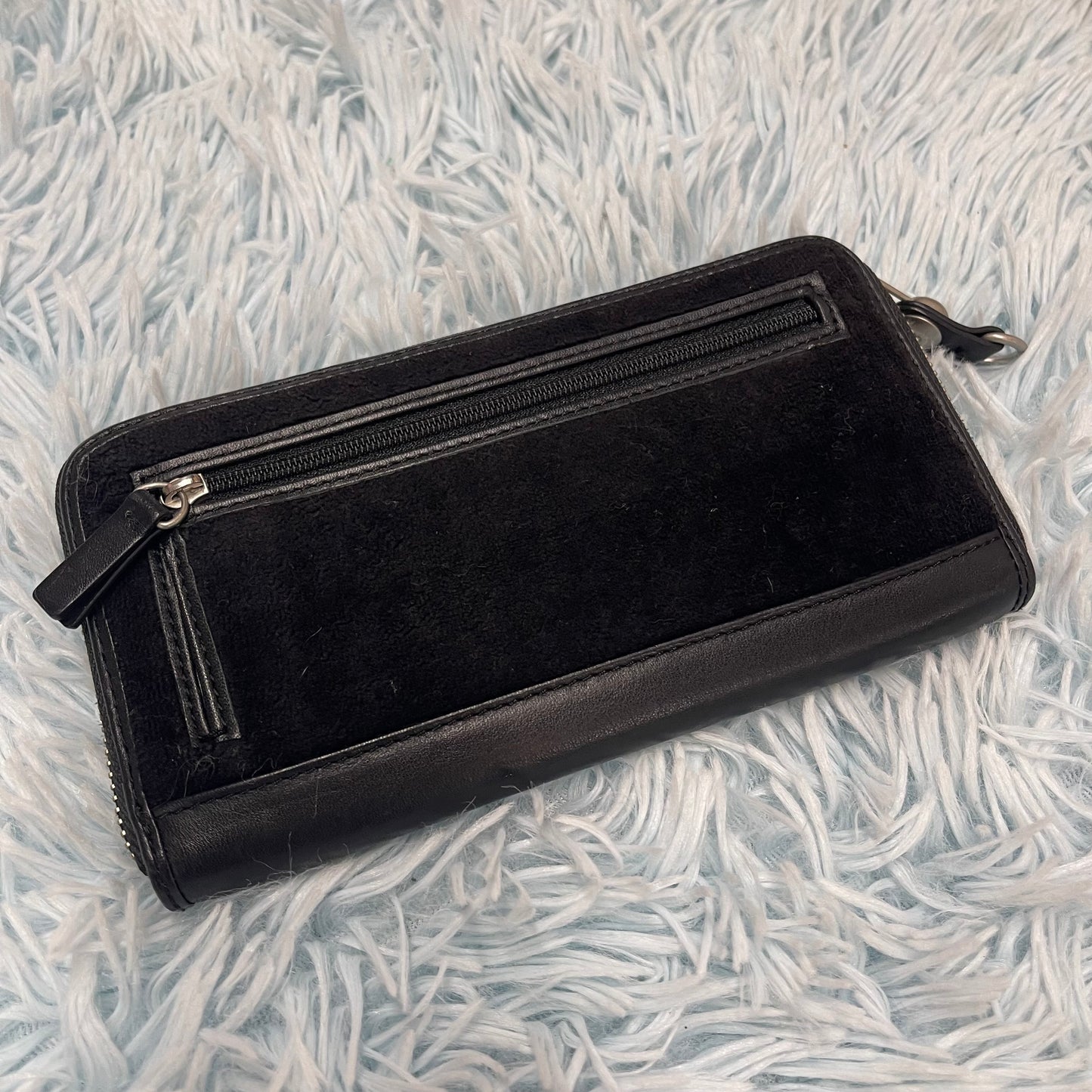 Vintage Juicy Couture Black Scottie Rhinestone Zip Wallet