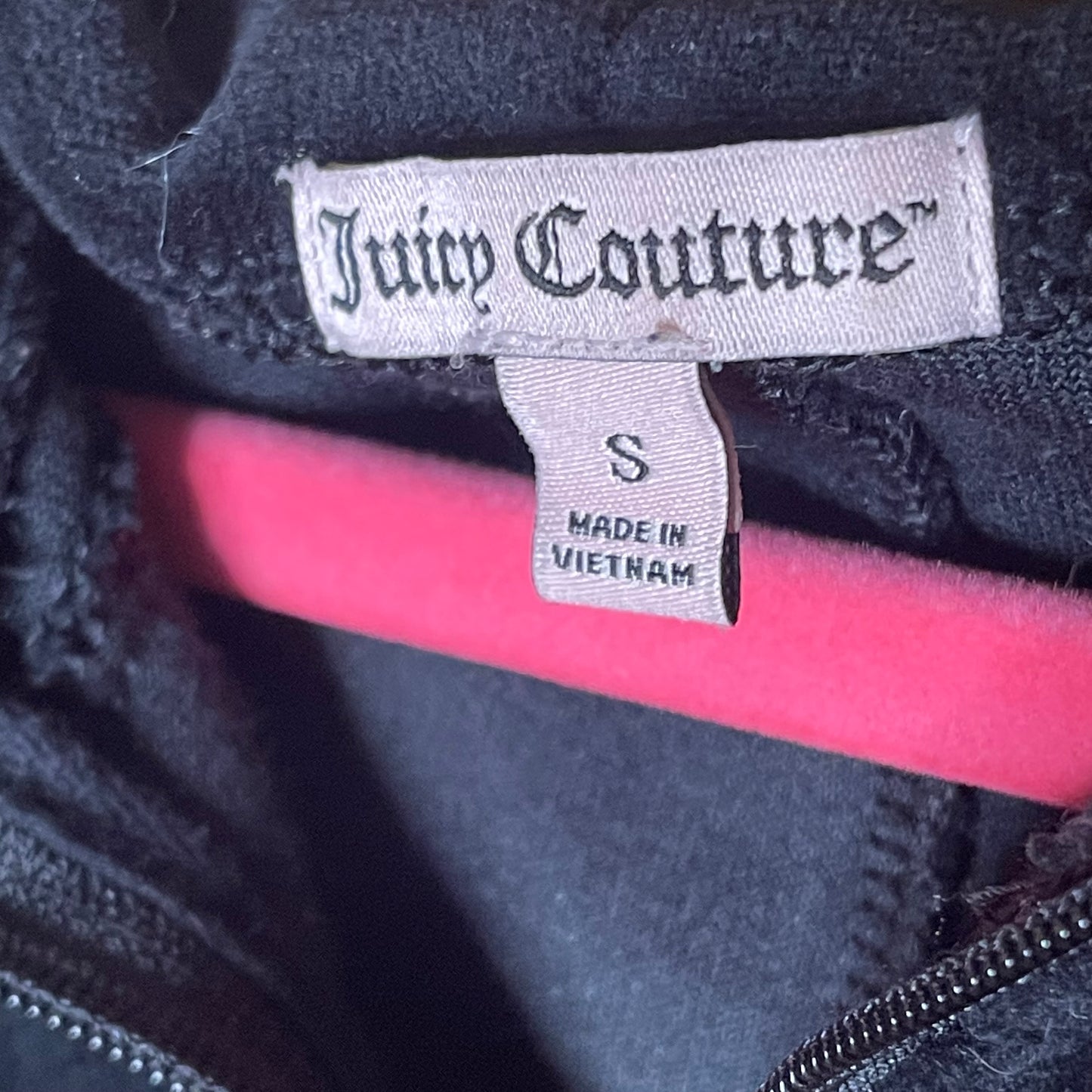 Juicy Couture Vintage Bling 💎 Zip Hoodie Black | Size S