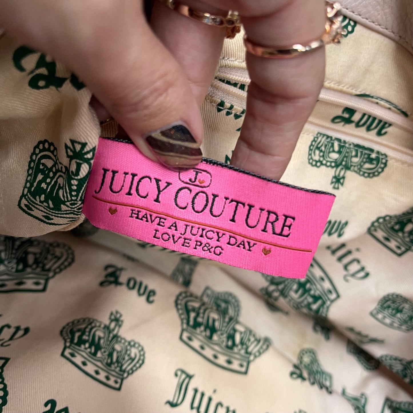 Vintage Juicy Couture Rare Green “Vintage Couture” Bag P&G era