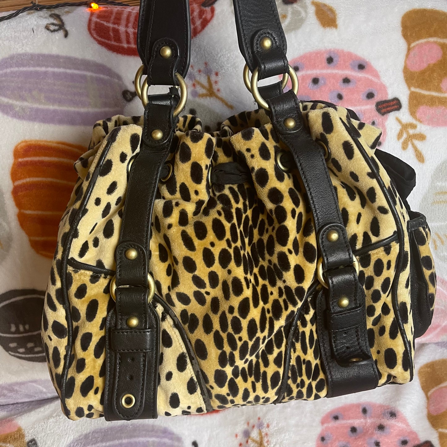 Vintage Juicy Couture 🐆THE Leopard Print Velour Scottie Daydreamer Bag