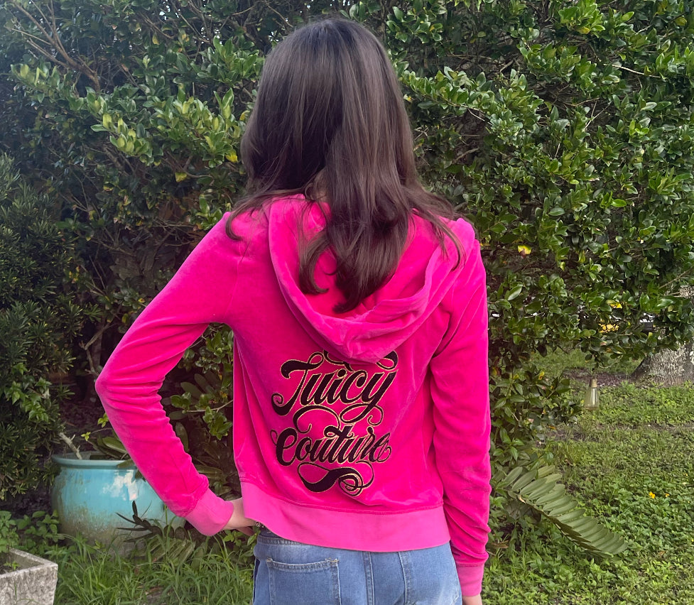 Juicy Couture Pink Hoodie Sweatshirt | Size S