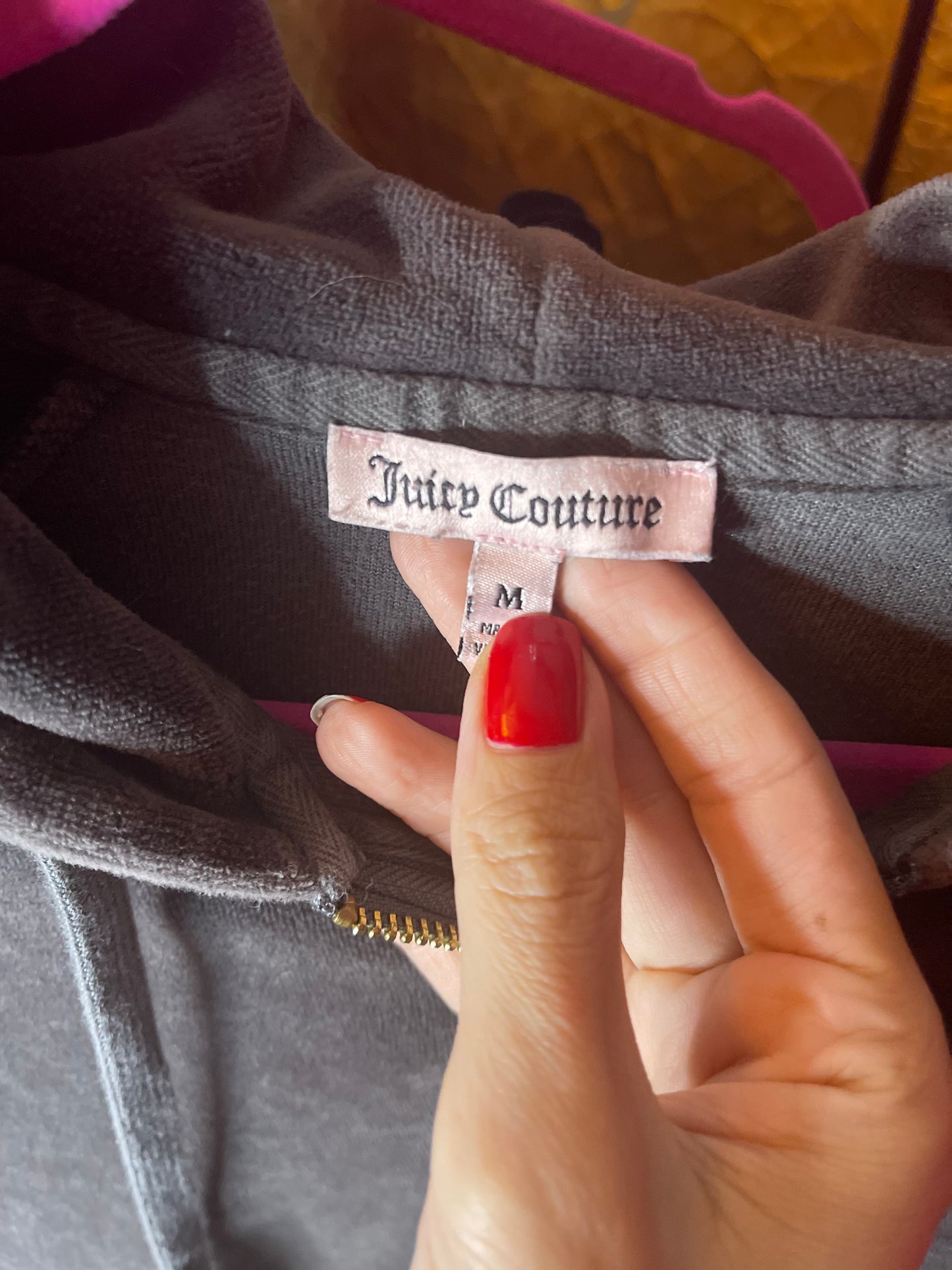 Juicy Couture 2010s Grey Velour Tracksuit SET Size M 💿