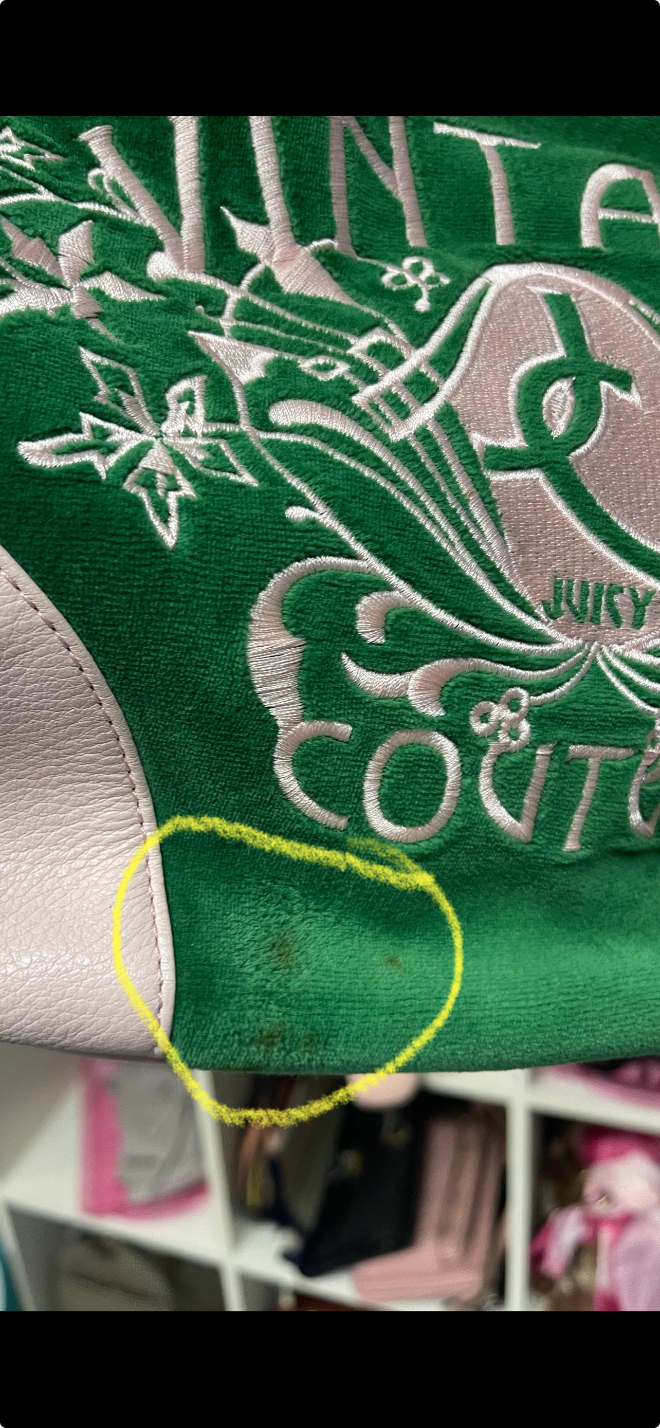 Vintage Juicy Couture Rare Green “Vintage Couture” Bag P&G era