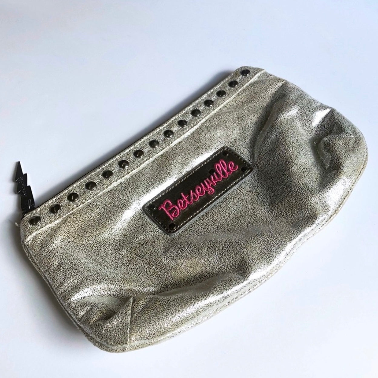 Betsey Johnson Clutch Silver Metallic