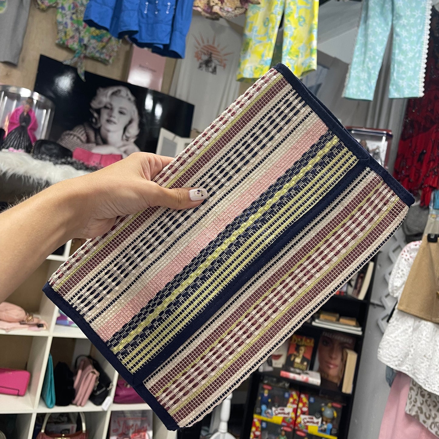 Vintage Woven Clutch Bag