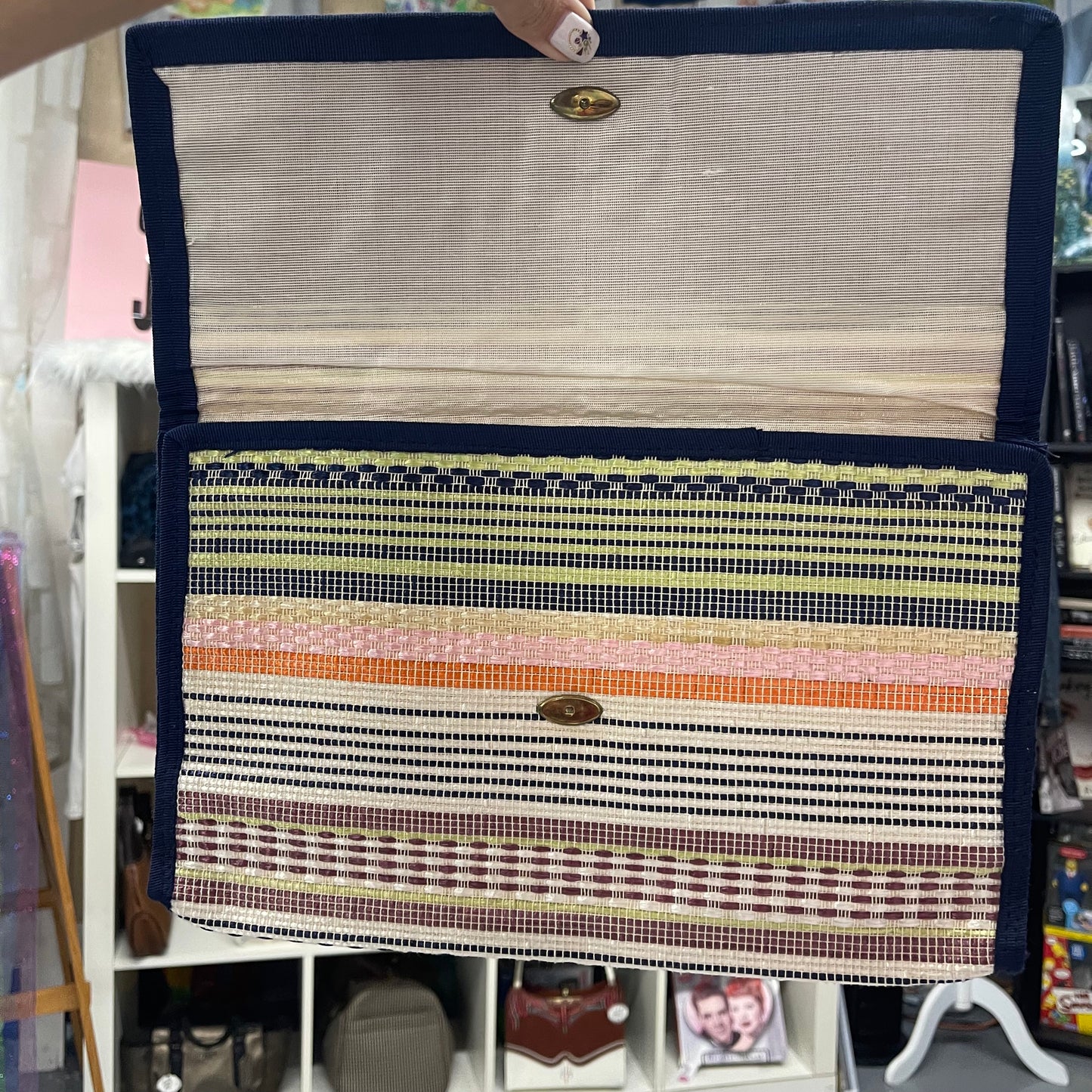 Vintage Woven Clutch Bag