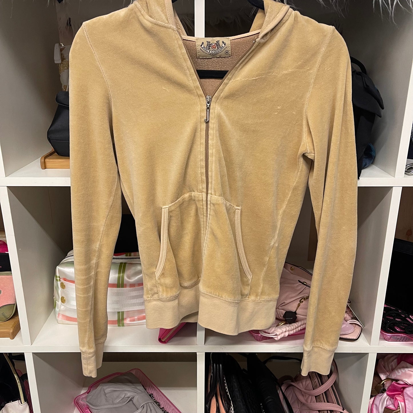 Vintage Juicy Couture Beige Hoodie Sweatshirt | Size S - M | P&G Era