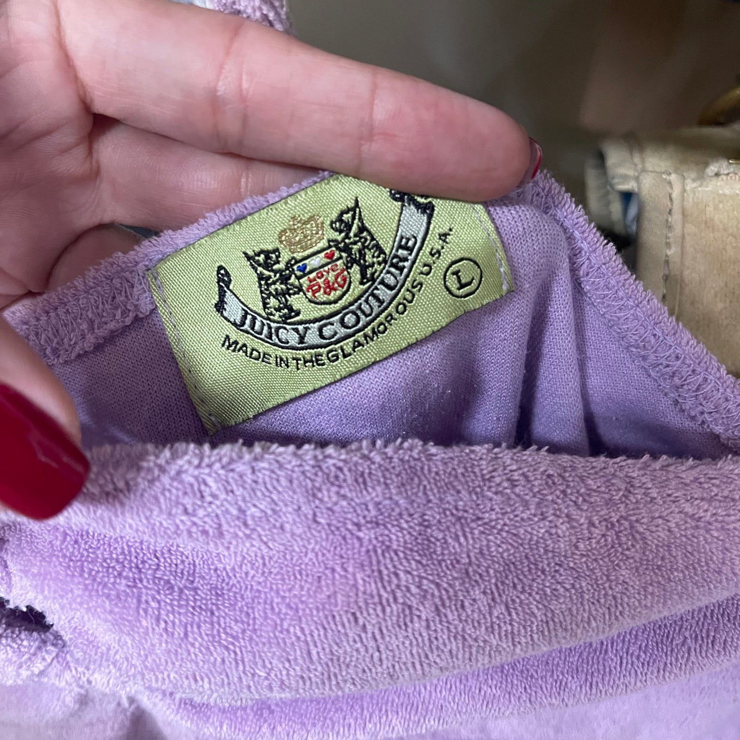 Vintage Juicy Couture Terrycloth Dress in Baby Purple Size Large