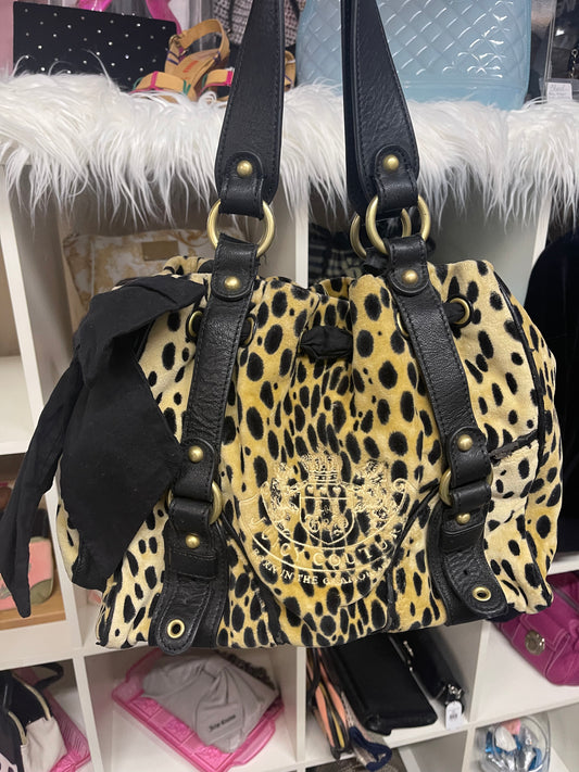 Vintage Juicy Couture 🐆THE Leopard Print Velour Scottie Daydreamer Bag