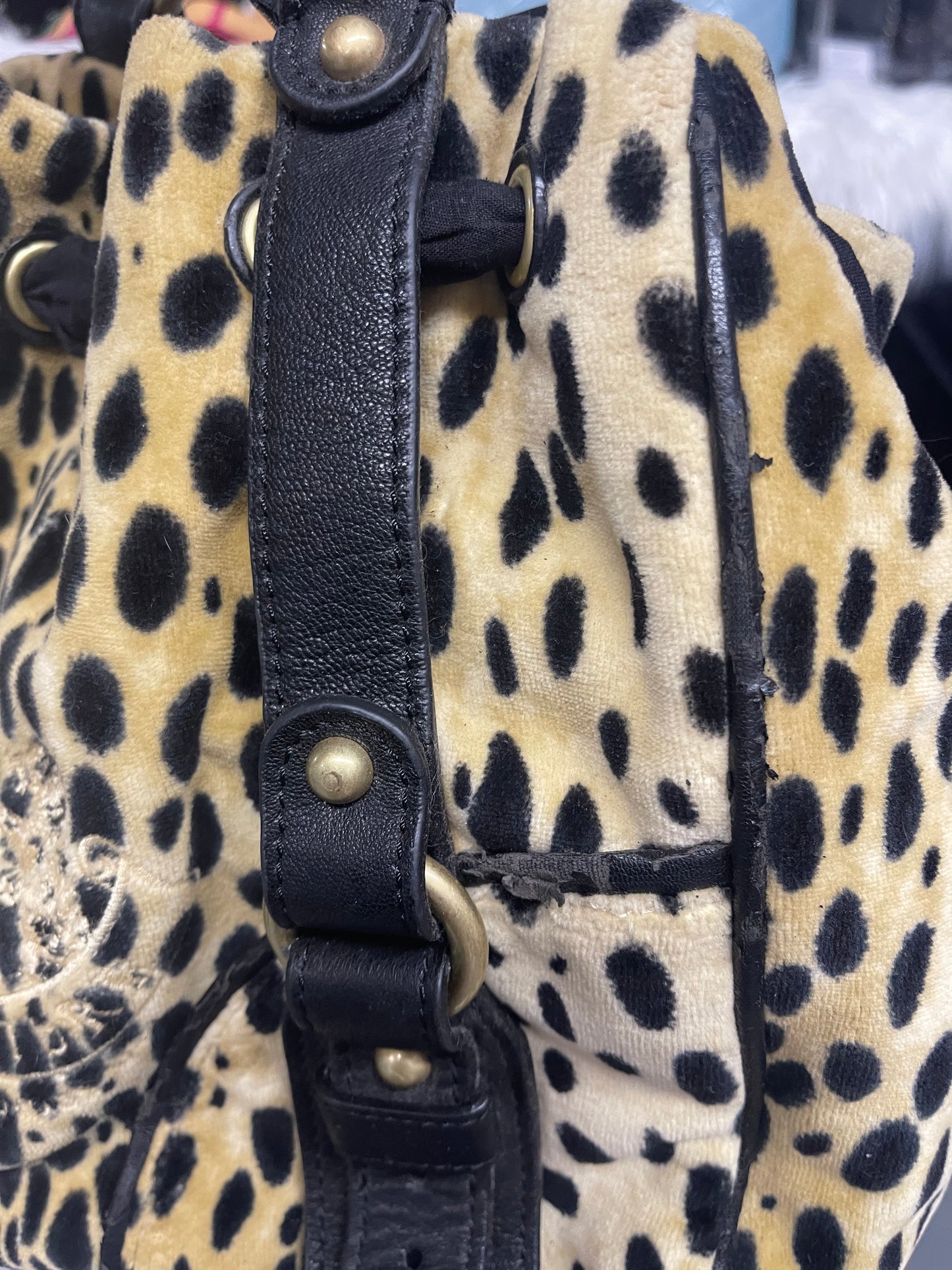 Vintage Juicy Couture 🐆THE Leopard Print Velour Scottie Daydreamer Bag