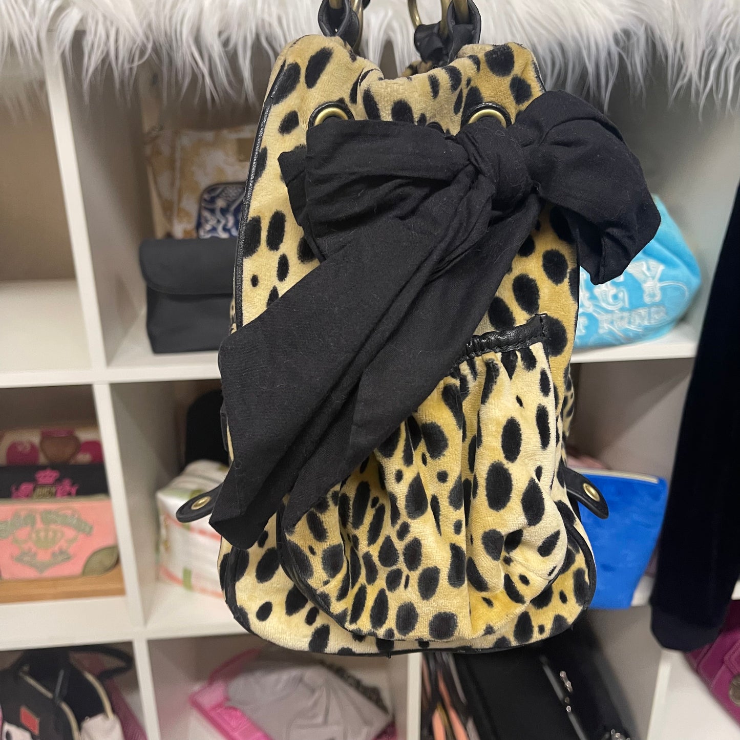 Vintage Juicy Couture 🐆THE Leopard Print Velour Scottie Daydreamer Bag