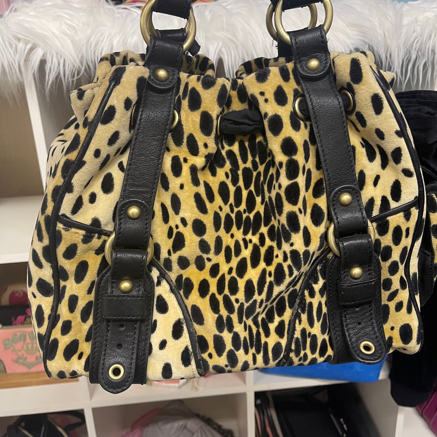 Vintage Juicy Couture 🐆THE Leopard Print Velour Scottie Daydreamer Bag