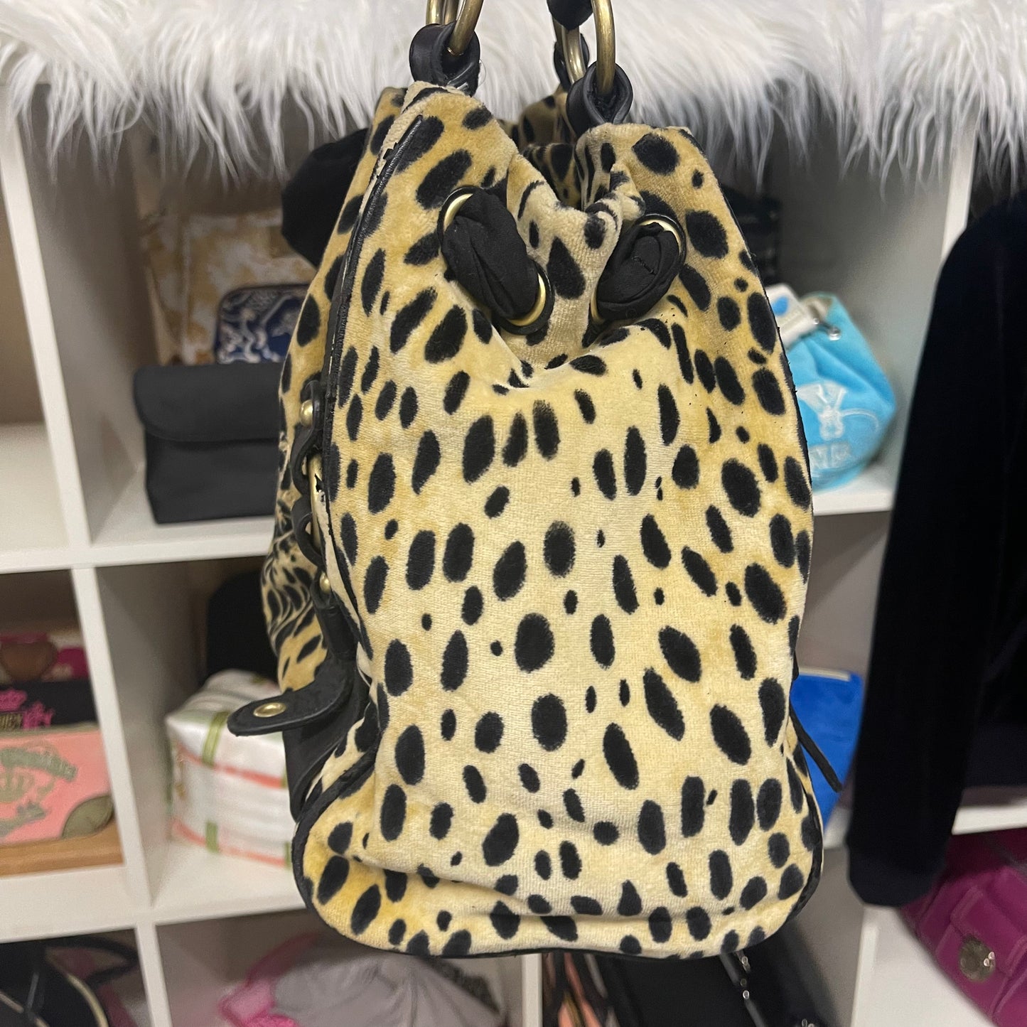 Vintage Juicy Couture 🐆THE Leopard Print Velour Scottie Daydreamer Bag