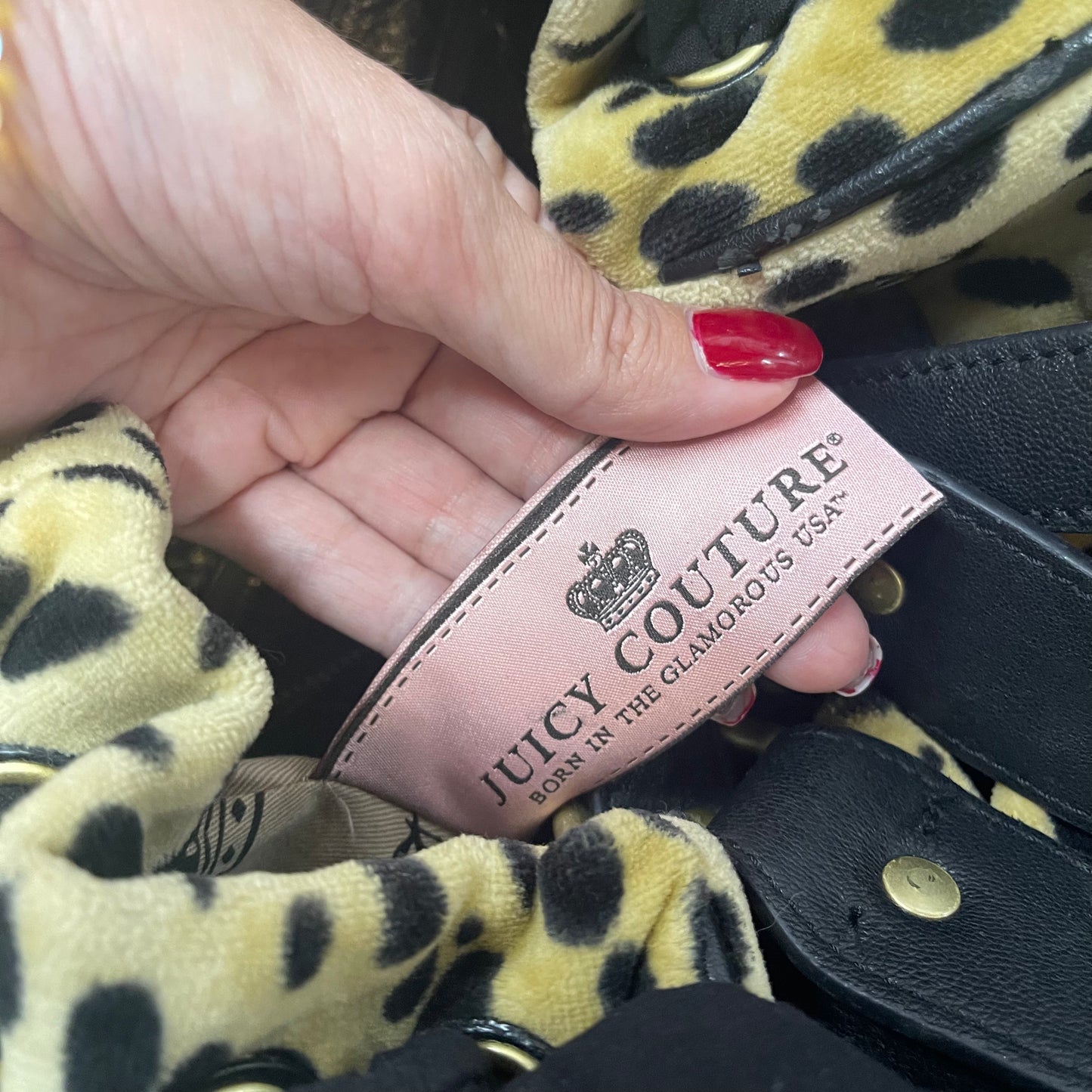 Vintage Juicy Couture 🐆THE Leopard Print Velour Scottie Daydreamer Bag