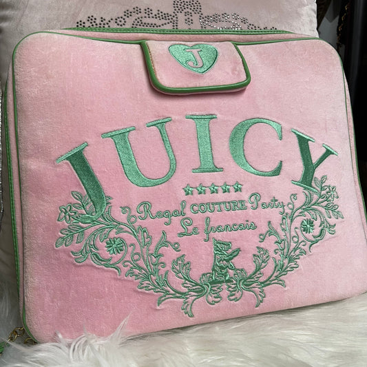 Vintage Juicy Couture Computer Case Pink and Green