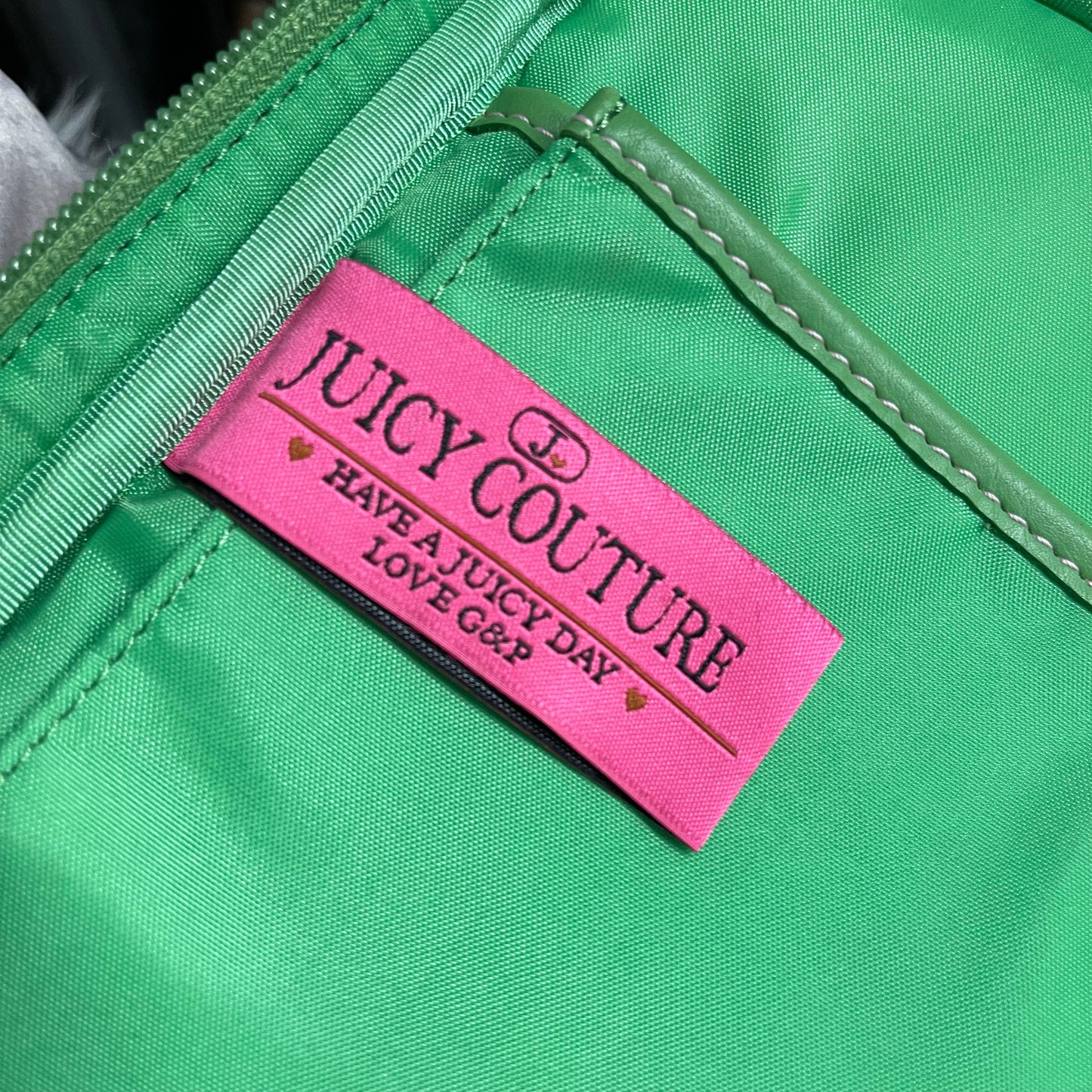 Vintage Juicy Couture Computer Case Pink and Green