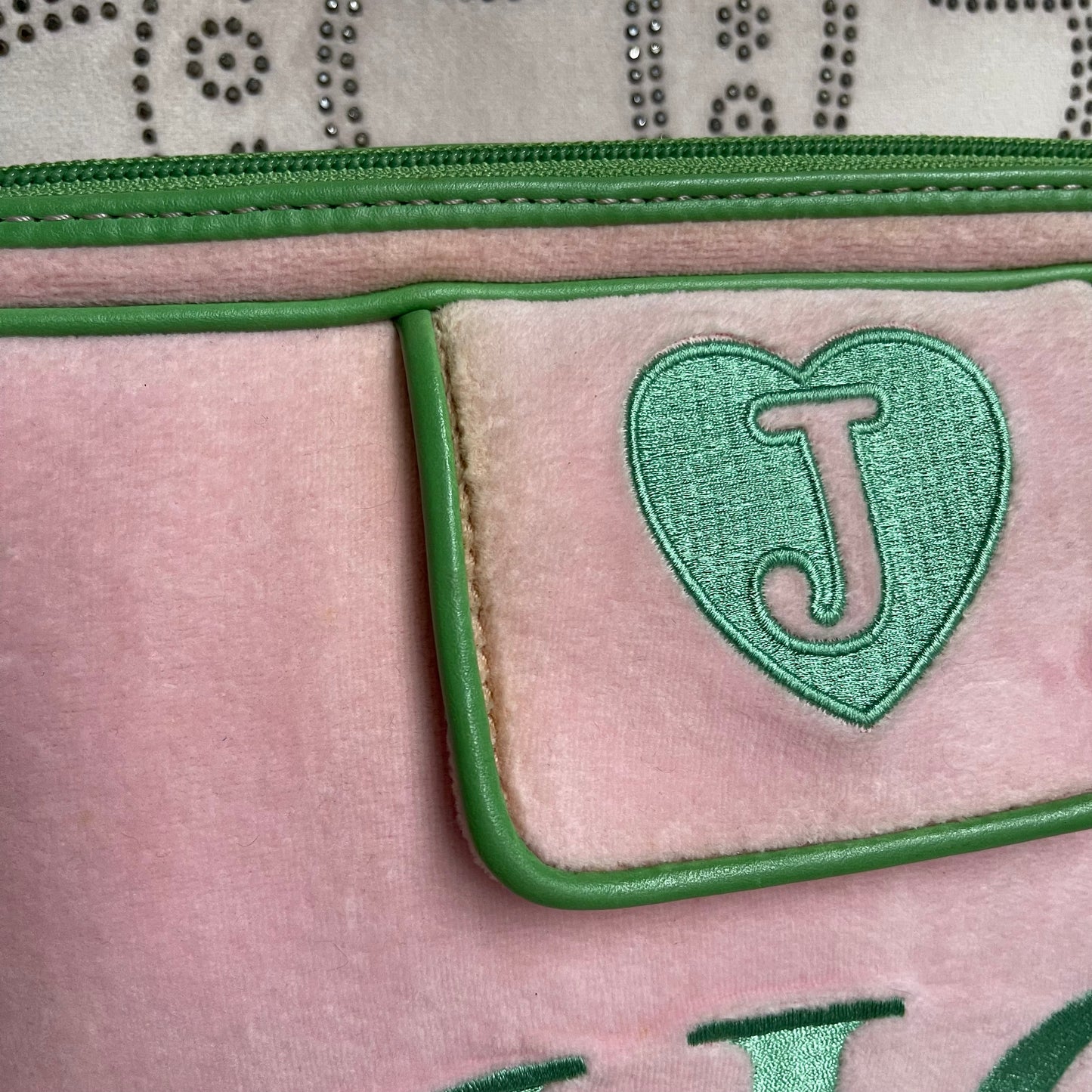 Vintage Juicy Couture Computer Case Pink and Green