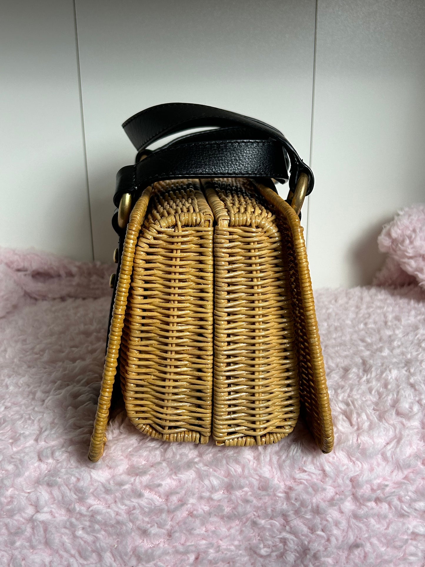 VINTAGE Juicy Couture Picnic Wicker Woven Bag