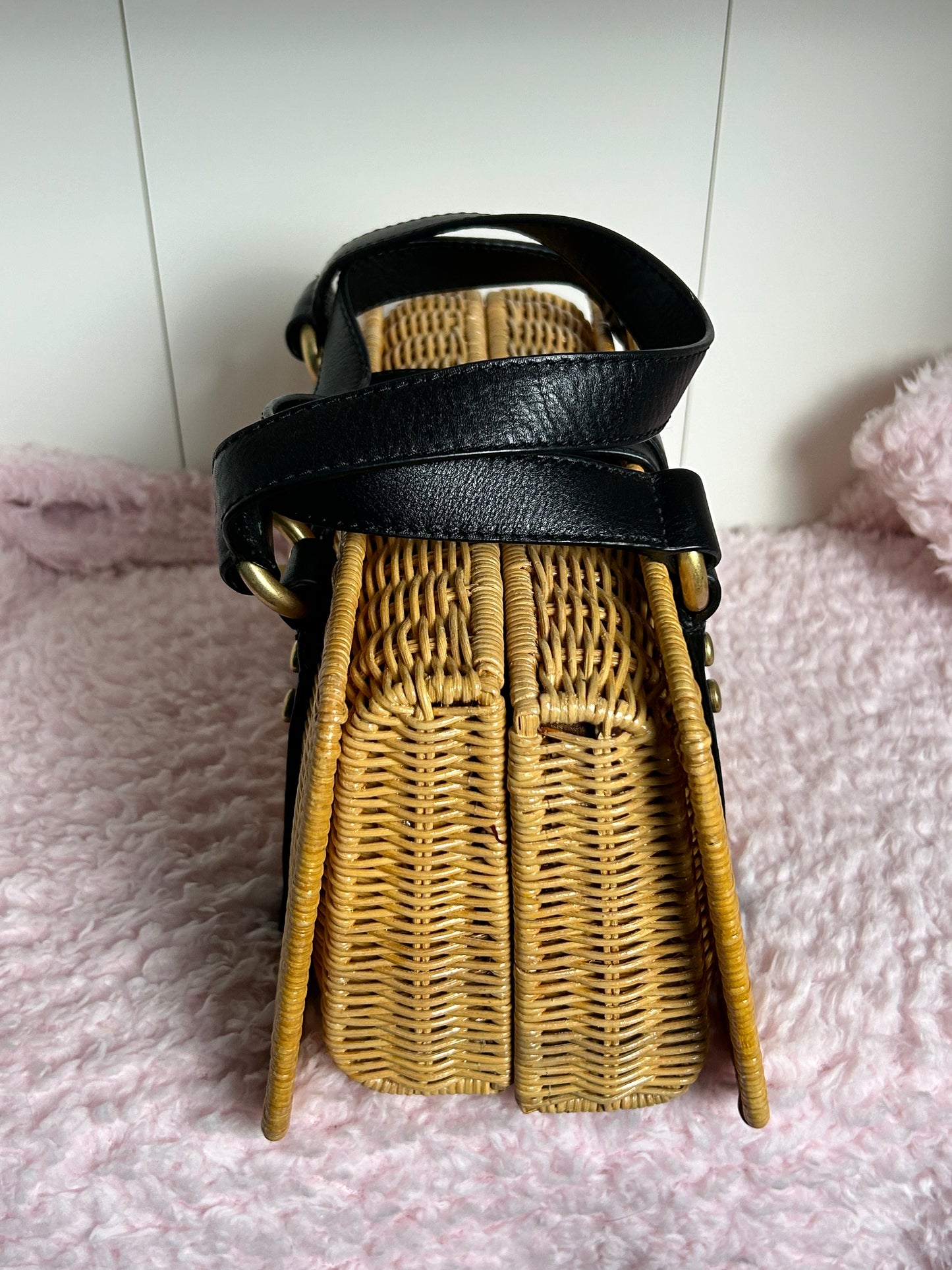 VINTAGE Juicy Couture Picnic Wicker Woven Bag