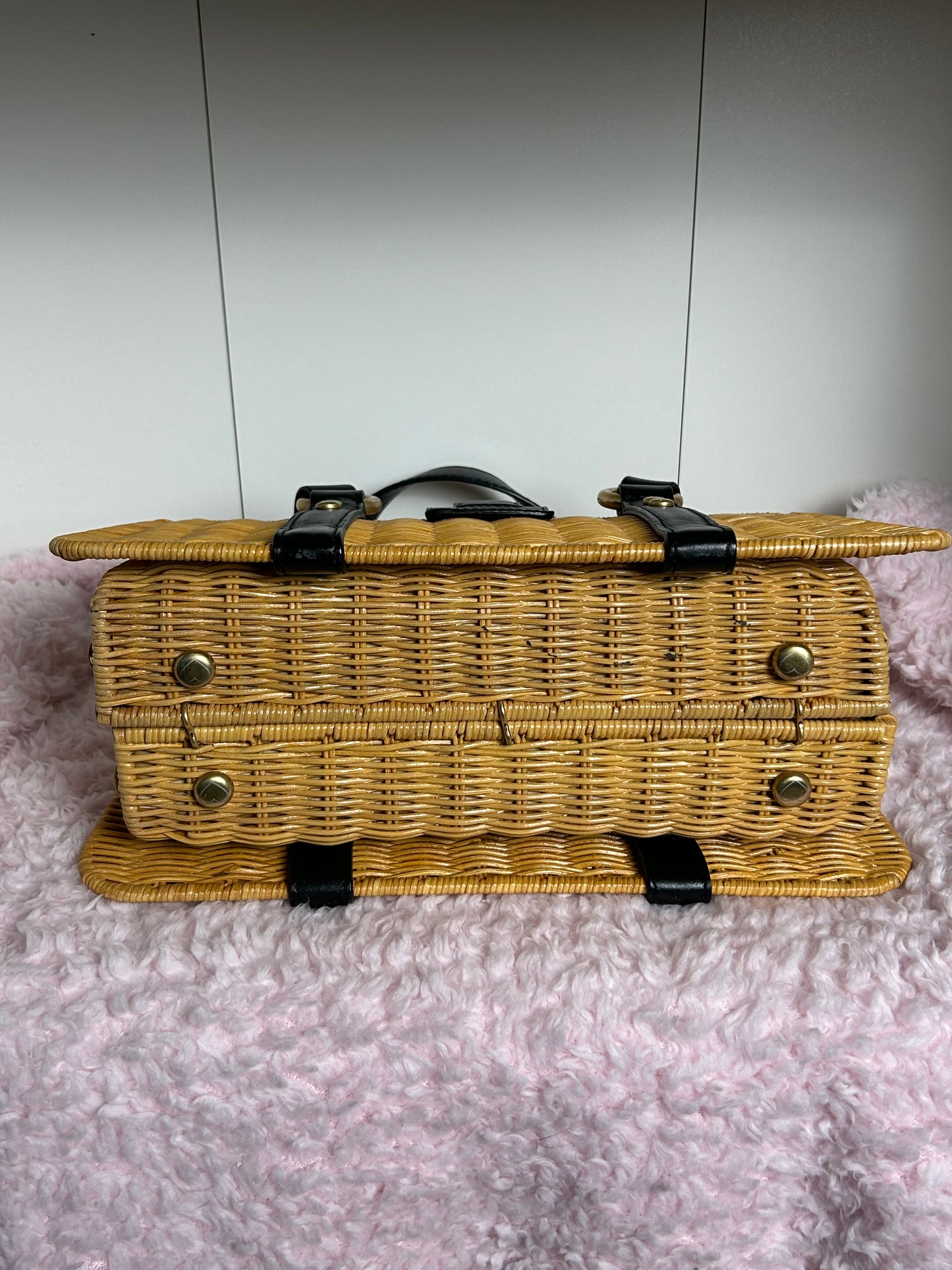 VINTAGE Juicy Couture Picnic Wicker Woven Bag