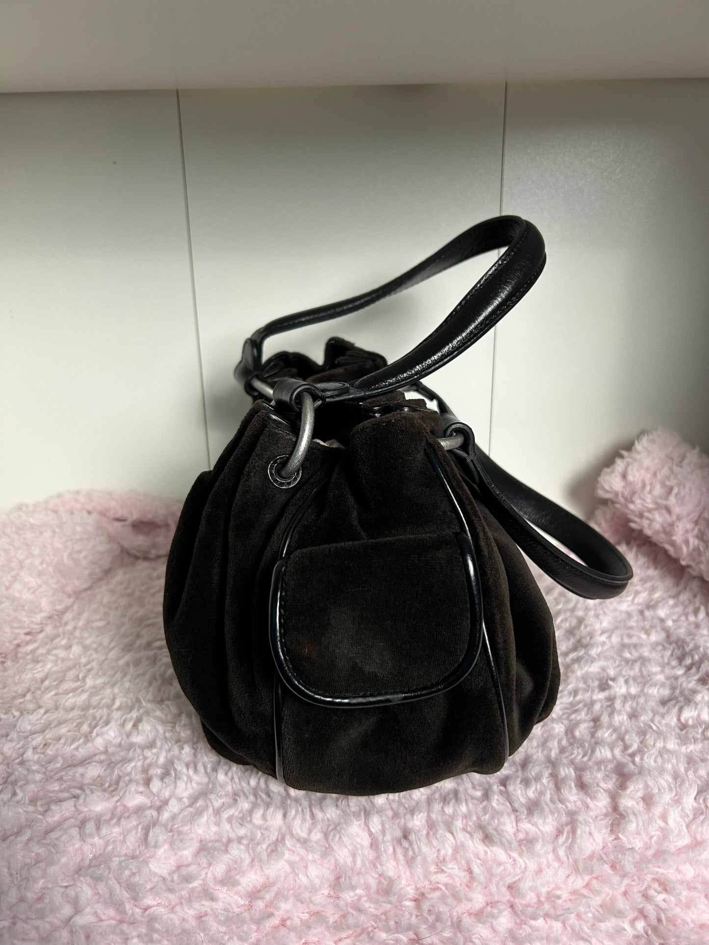 Vintage Juicy Couture Shoulder Bag Baby Fluffy with Juicy Embroidery ✨