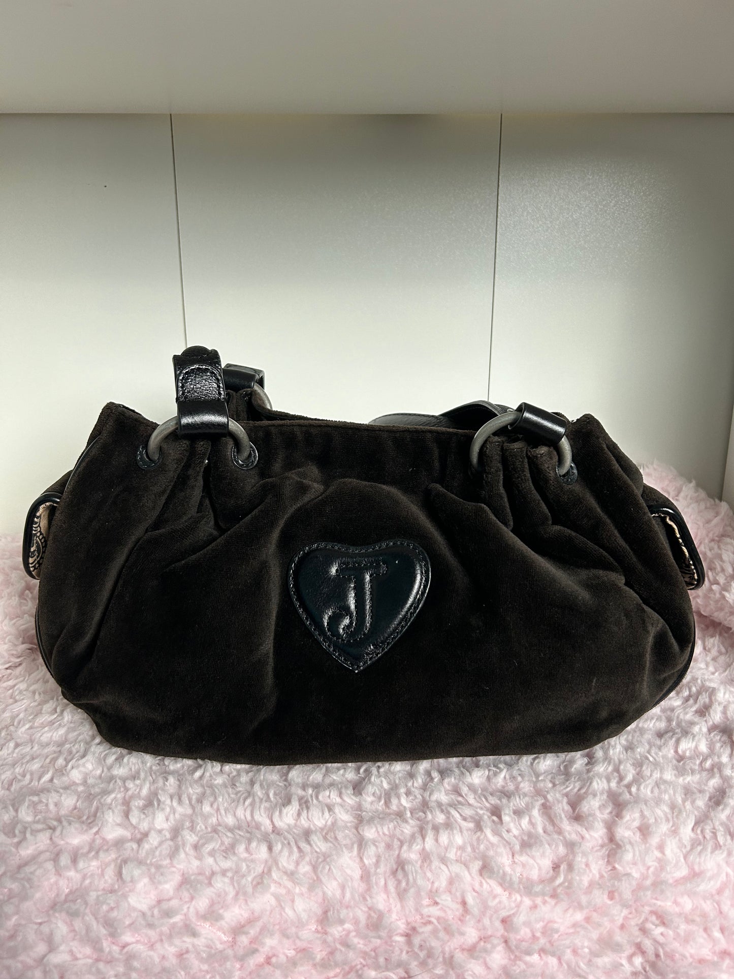 Vintage Juicy Couture Shoulder Bag Baby Fluffy with Juicy Embroidery ✨