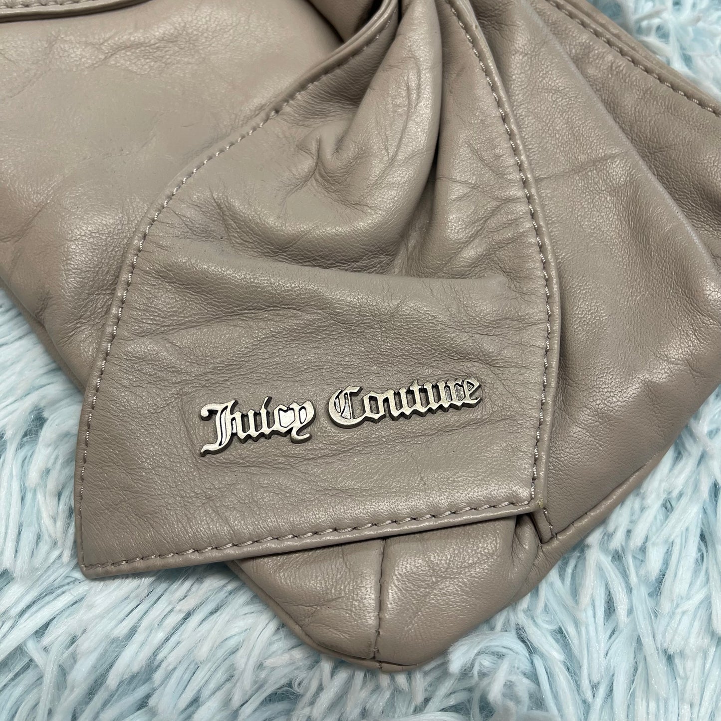 Vintage Juicy Couture Bag - small shoulder bag with chain strap in grey leather