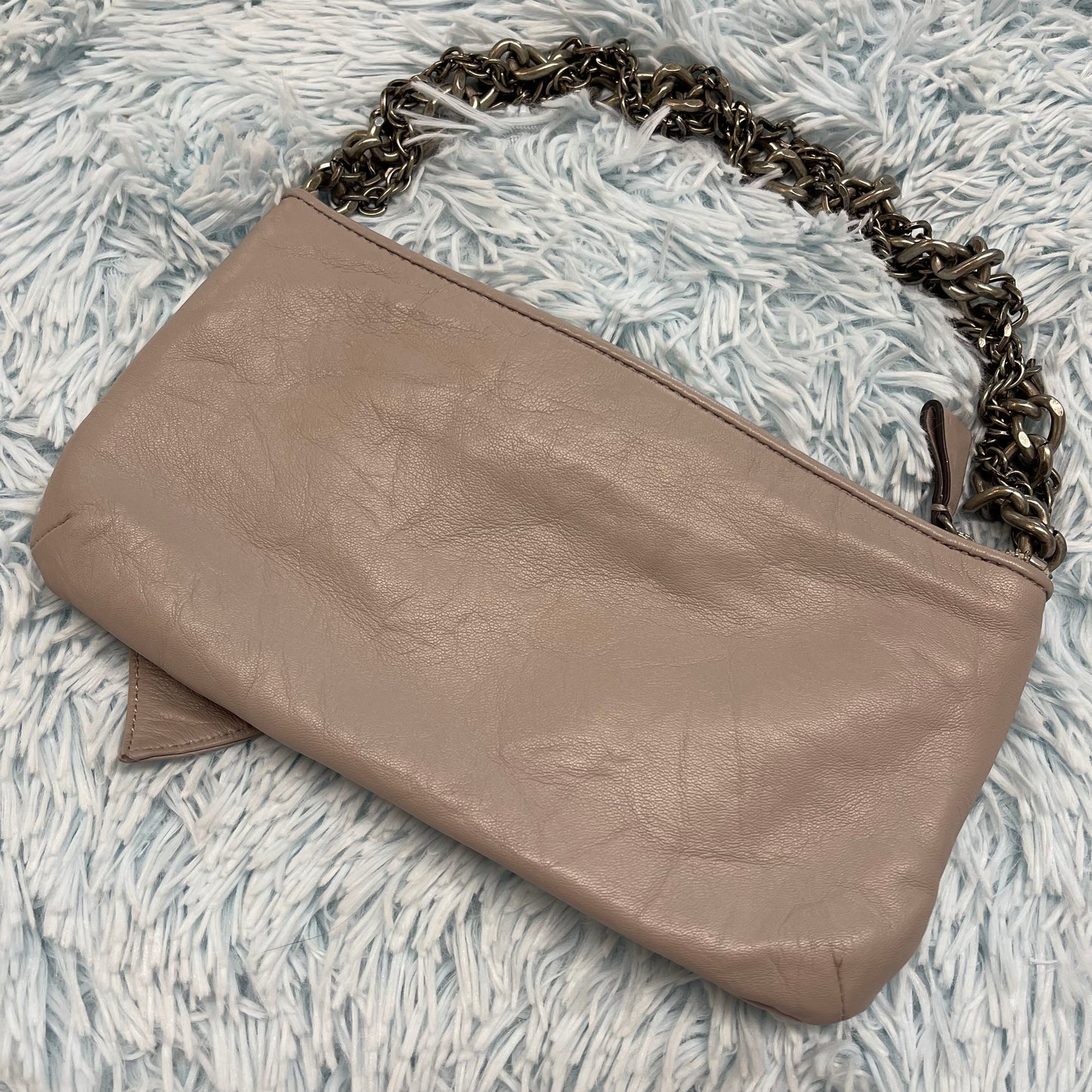 Vintage Juicy Couture Bag - small shoulder bag with chain strap in grey leather