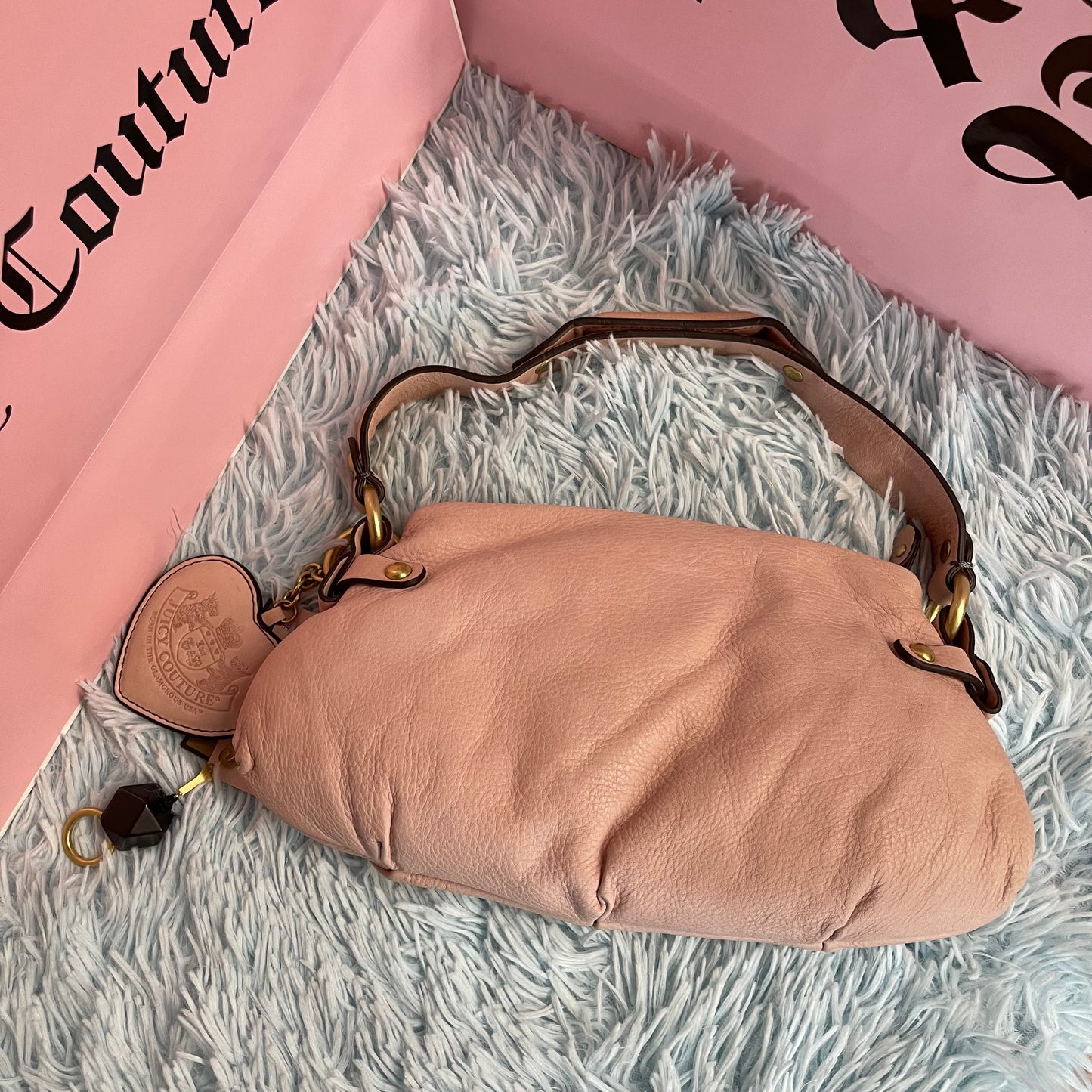 Vintage Juicy Couture Bag - NWT Pink Leather Baguette Shoulder Purse