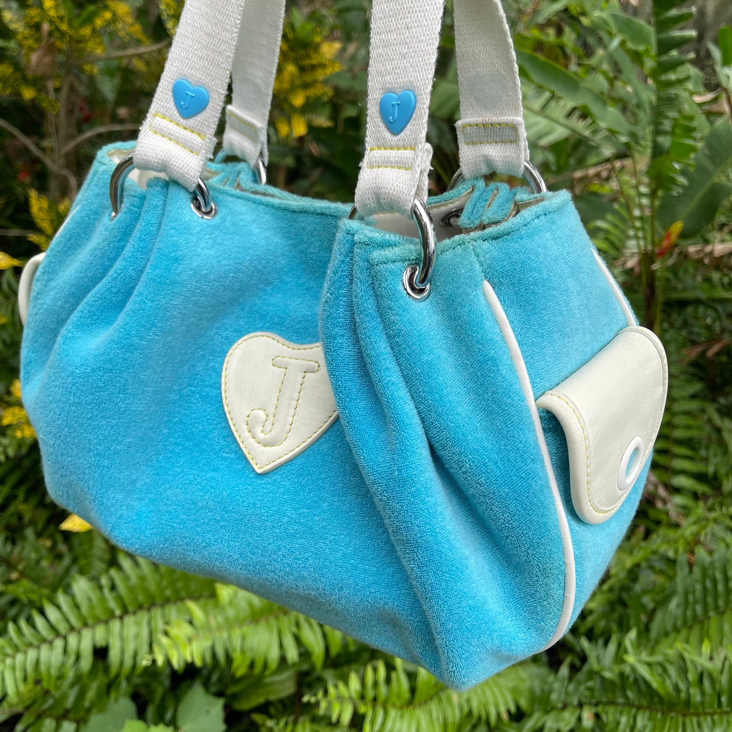 Juicy Trust Fund Bag in Blue Terrycloth | Vintage Juicy Couture Baby Fluffy Bag