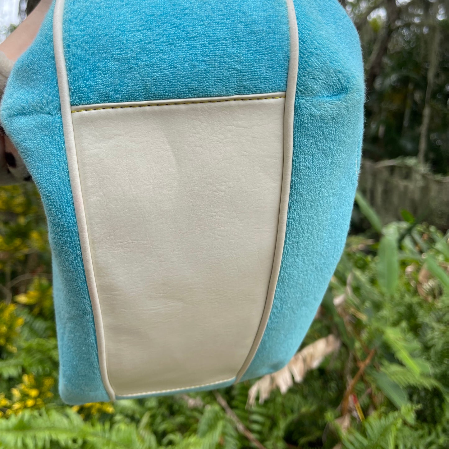 Juicy Trust Fund Bag in Blue Terrycloth | Vintage Juicy Couture Baby Fluffy Bag